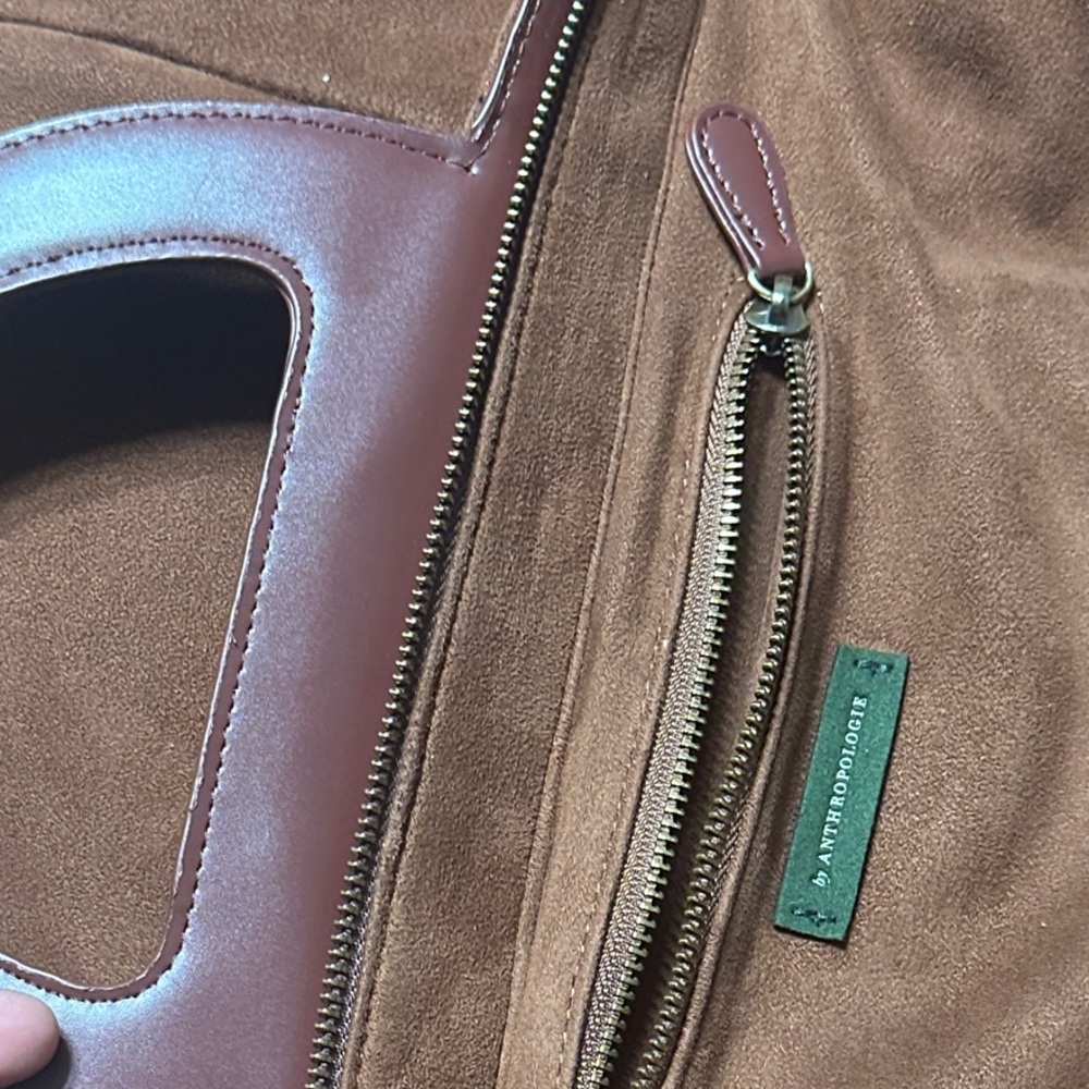 Faux Suede-Style Brown Bag – Soft Texture & Boho Charm - Picture 10 of 11